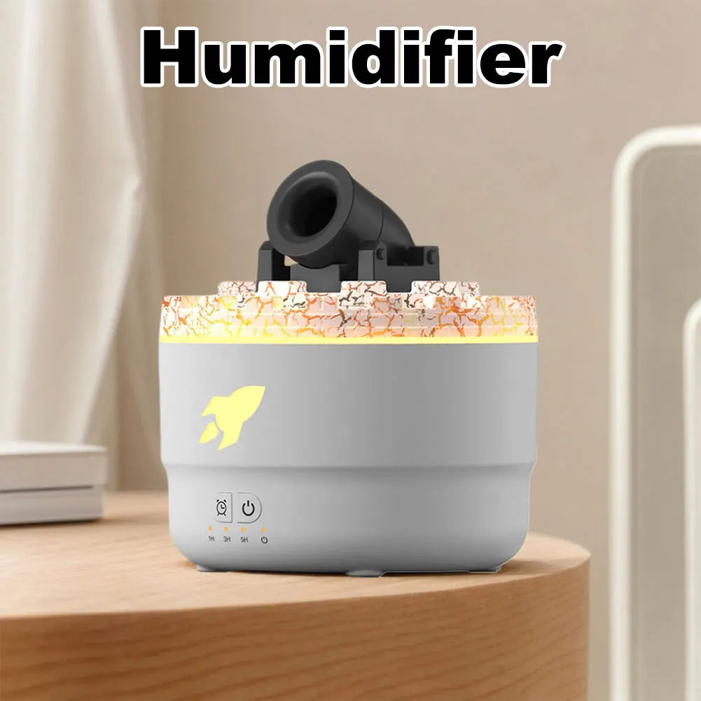 Volcanic Crack Light Cannons Humidifier Essential Oil Diffuser Cannon Blast Aroma Humidifier Aromatherapy Diffuser for Bedroom